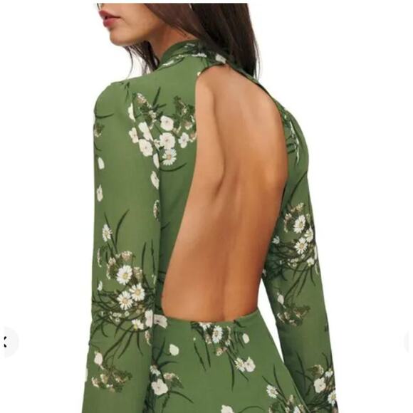 Reformation Womens Persis Floral Minidress Multicolor Size 8 NWT - Picture 2 of 8